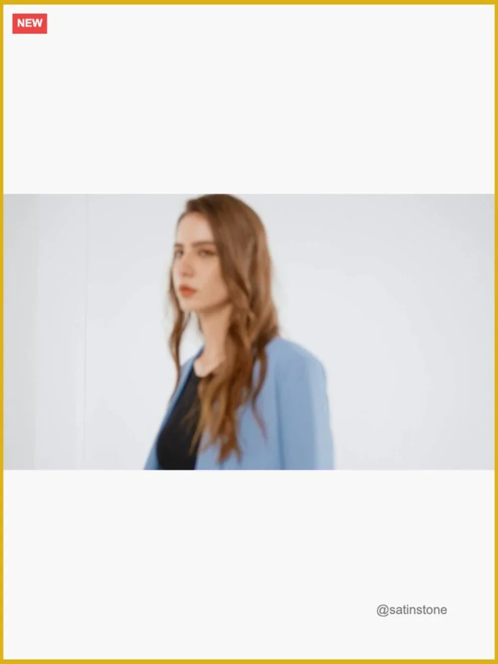 Long Sleeve Blazer Jacket with Notch Collar, No Button, Polyester Blend - Picture 7 of 7